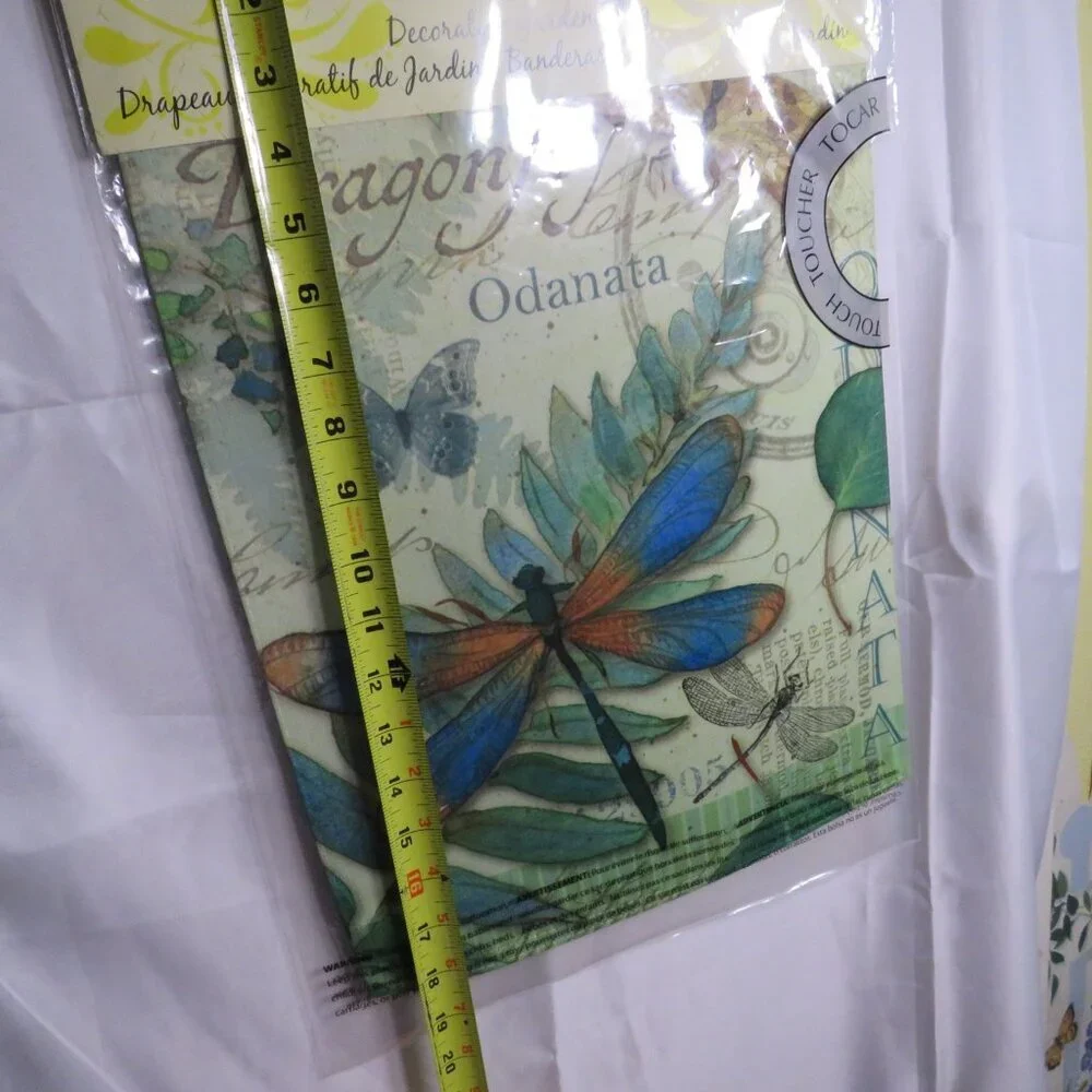 JetMax Dragonflies Garden Flag NIP 18x12 Flowers Bouquet Spring Summer New